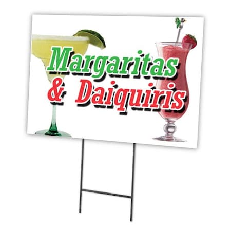 Signmission Margarita & Daiquiris Yard & Stake outdoor plastic coroplast window, C-1216 Margarita & Daiquiris C-1216 Margarita & Daiquiris